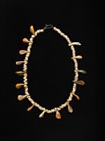 Ostrich Egg Shell Beads and Ivory or Horn Pendants, 3300 BCE - 1600 BCE