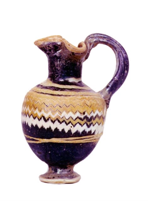 Sand-Core Formed Glass <i>Oinochoe</i>, 6 Century BCE - 5th Century BCE