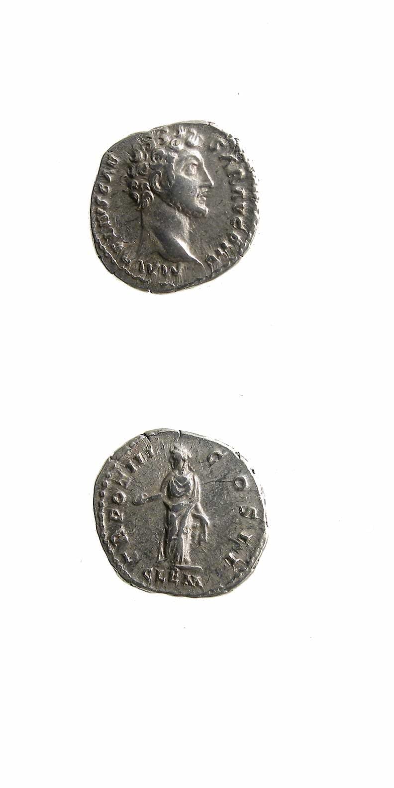 Silver Denarius of Marcus Aurelius Struck While Caesar, 139 CE - 161 CE