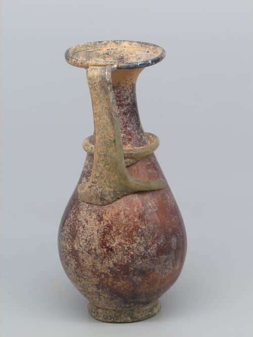 Roman Aubergine Glass Jug, 100 CE - 300 CE