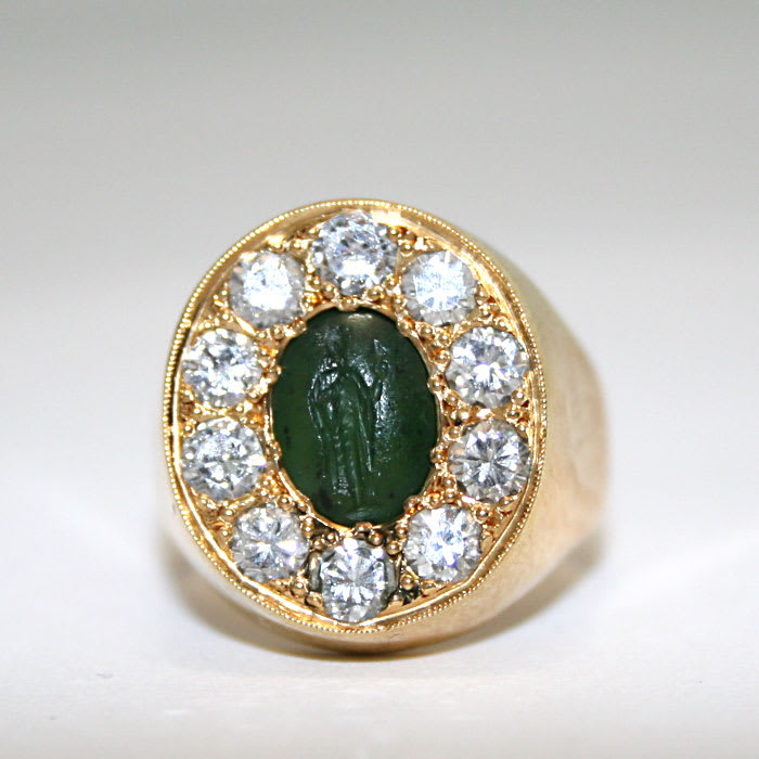 Byzantine Intaglio Depicting a Standing Emperor or Saint, 400 CE - 900 CE