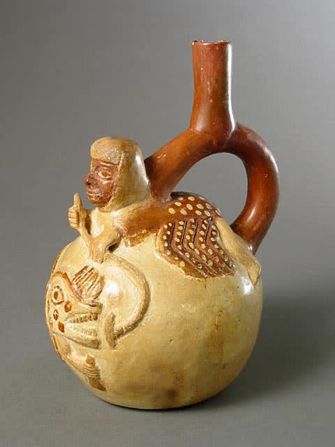 Moche Stirrup-Spout Effigy Jar, 1 CE - 500 CE