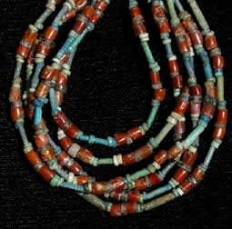 Faience, Brown Quartz, And Jasper Bead Necklace, 3300 BCE - 1300 BCE