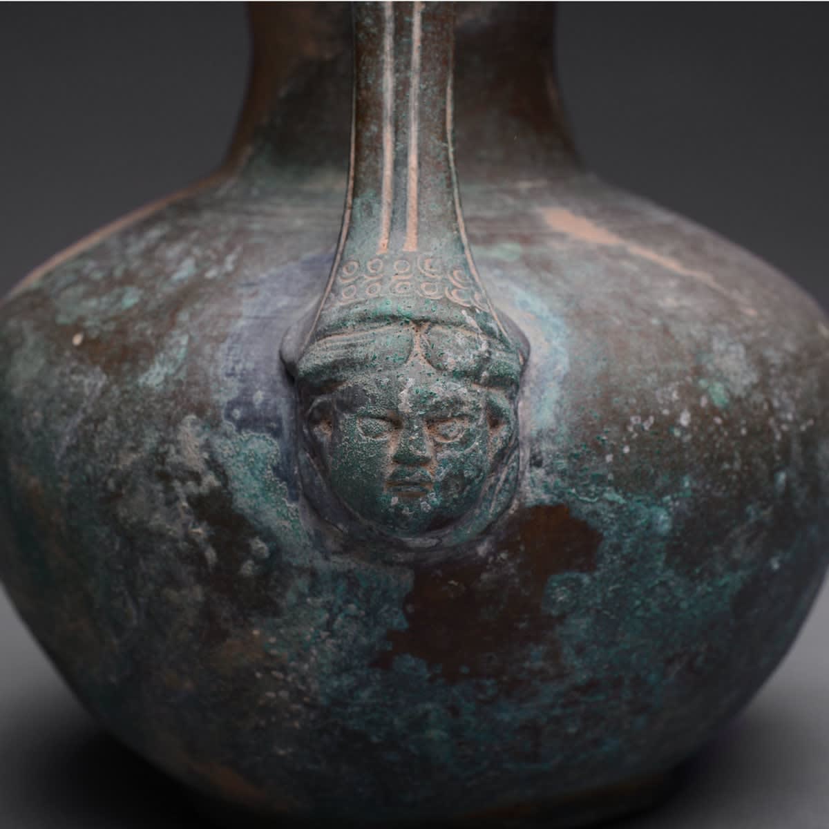 Greek Bronze Trefoil Lipped Oinochoe, 400 Century BCE - 300 BCE