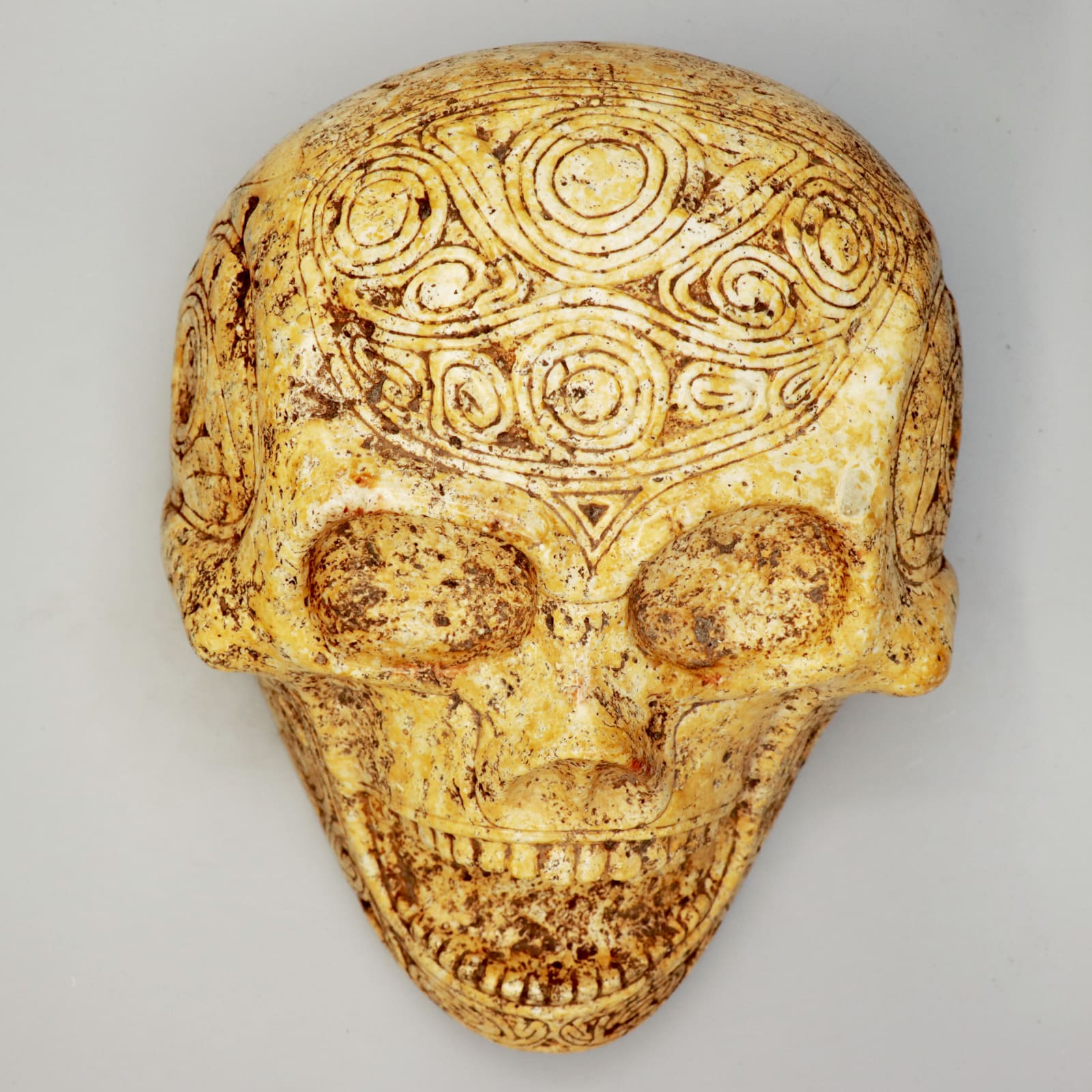 Taíno 'Macorix' Decorated Skull, AD 1400 - AD 1500