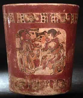 Mayan Cylindrical Vessel, 500 CE - 900 CE