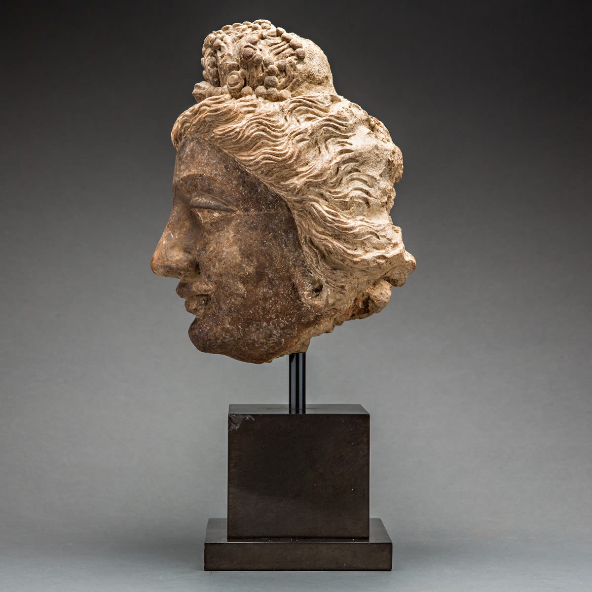 Gandhara Stucco Head of a Bodhisattva, 100 CE - 300 CE