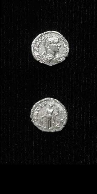 Silver Denarius of Geta Struck While Caesar, 202 CE - 209 CE