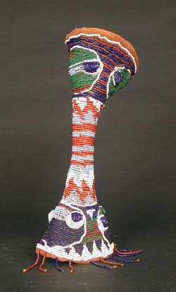 Yoruba Beaded Oba's Vessel Holder, 20th Century CE