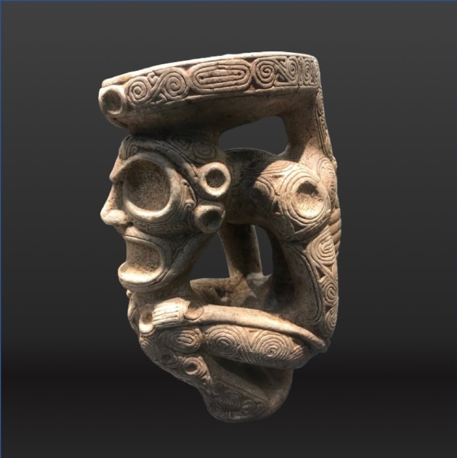 Taino Seated Zemi Cohoba Platform, 1200 CE - 1500 CE