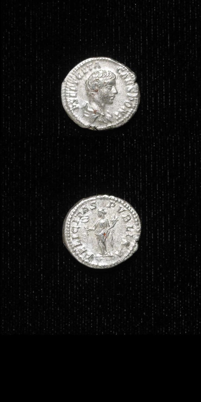 Silver Denarius of Geta Struck While Caesar, 199 CE - 202 CE