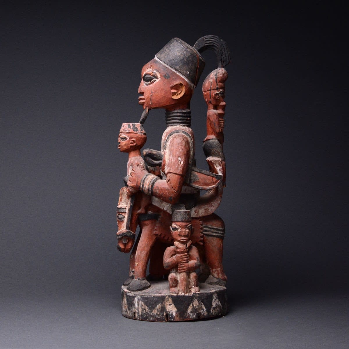 Yoruba Wooden Polychrome Sculpture, 20th Century CE