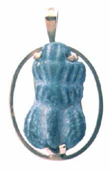 Egyptian Late Kingdom Faience Phallic Amulet, 900 BCE - 600 CE