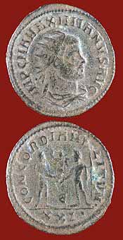 Bronze Antoninianus of Emperor Maximianus, 286 CE - 305 CE