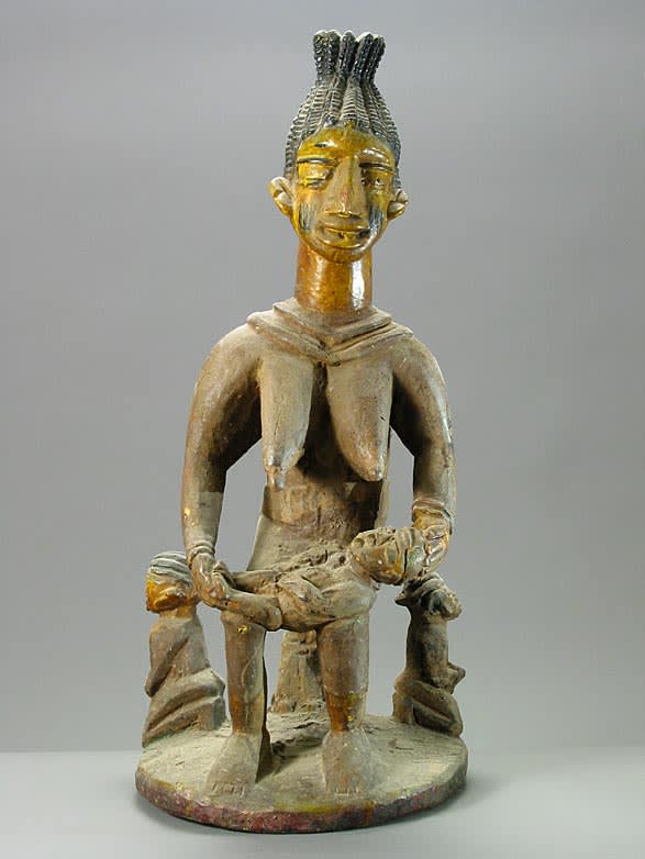 African Art / Yoruba / Yoruba Polychrome Shrine Figural Group, 19th Century CE - 20th Century CE