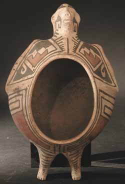 Casas Grandes Polychrome Human Effigy Clay Pot, 1160 CE - 1260 CE