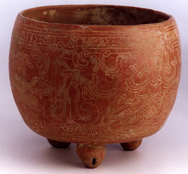 Mayan Tripod Vessel, 6th Century CE - 9th Century CE