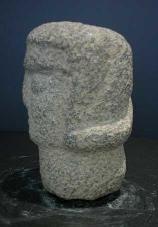 Roman Period Basalt Head, 100 CE - 300 CE