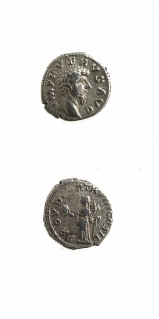 Silver Denarius of Emperor Lucius Verus, 161 CE - 169 CE