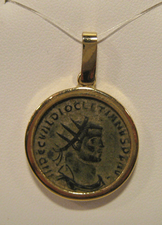 Roman Bronze coin of Emperor Diocletian, 286 CE - 305 CE