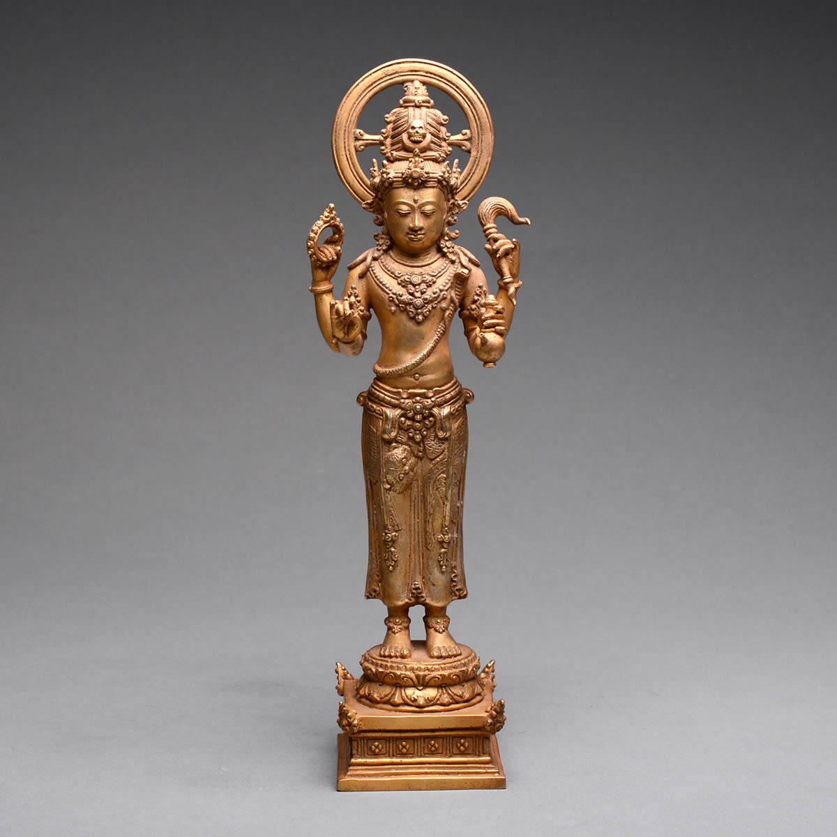 Indonesian Gold Sculpture of Shiva, 900 CE - 1300 CE