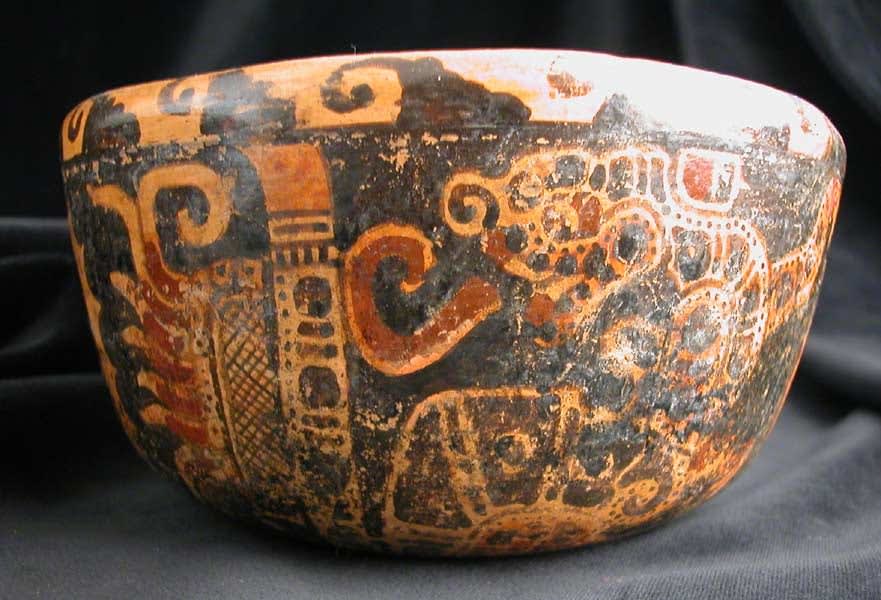 Mayan Polychrome Bowl, 500 CE - 900 CE