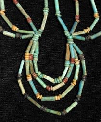 Necklace Of Egyptian New Kingdom Faience Beads, 1600 BCE - 1100 BCE