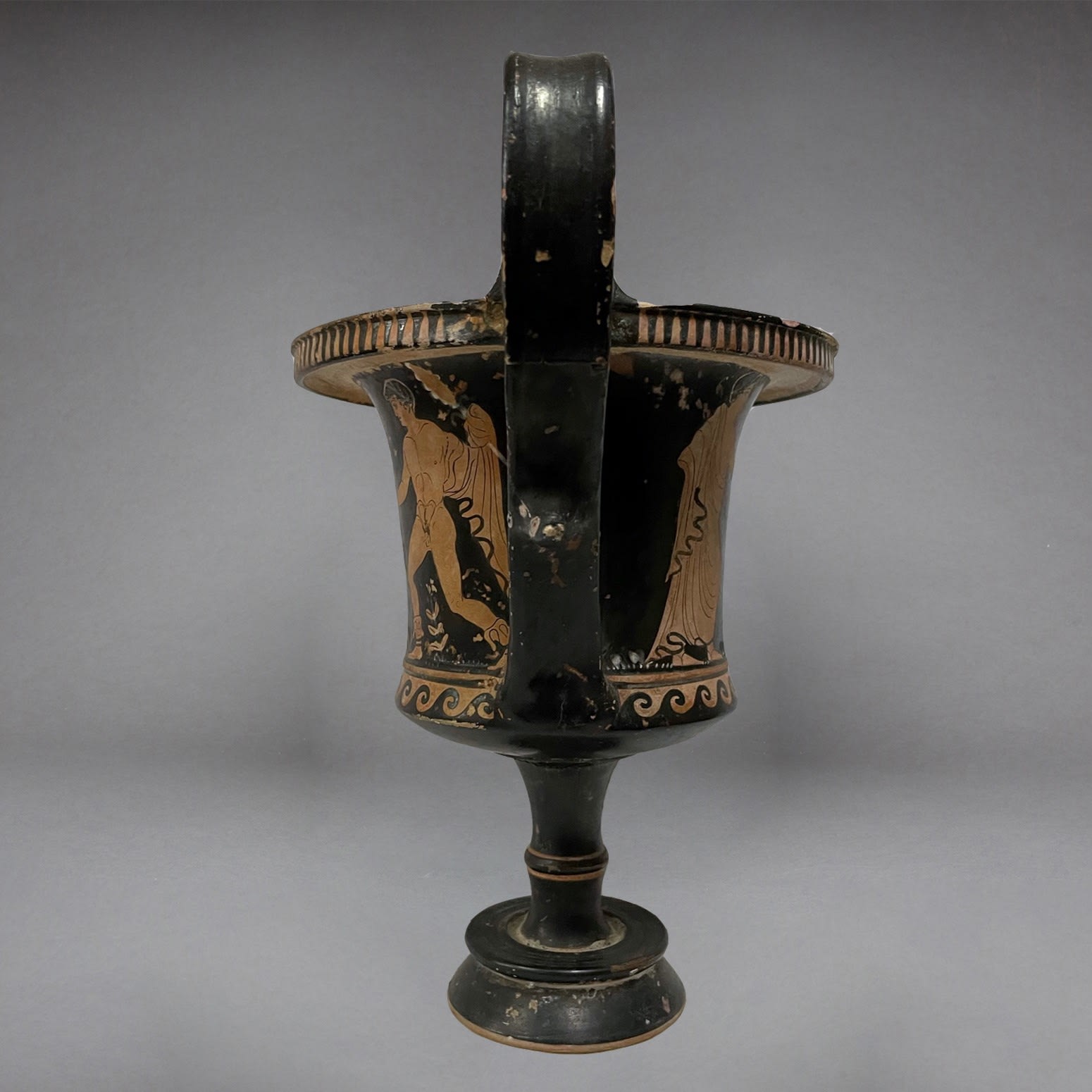 Boeotian Red-Figured Kantharos, 400 BCE - 300 BCE