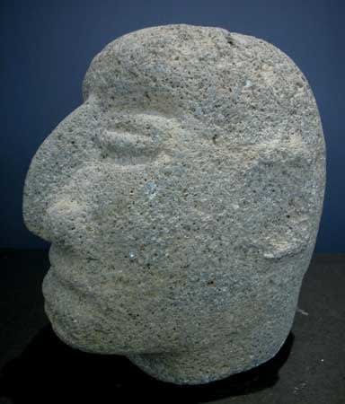 Basalt Trophy Head, 1000 CE - 1550 CE
