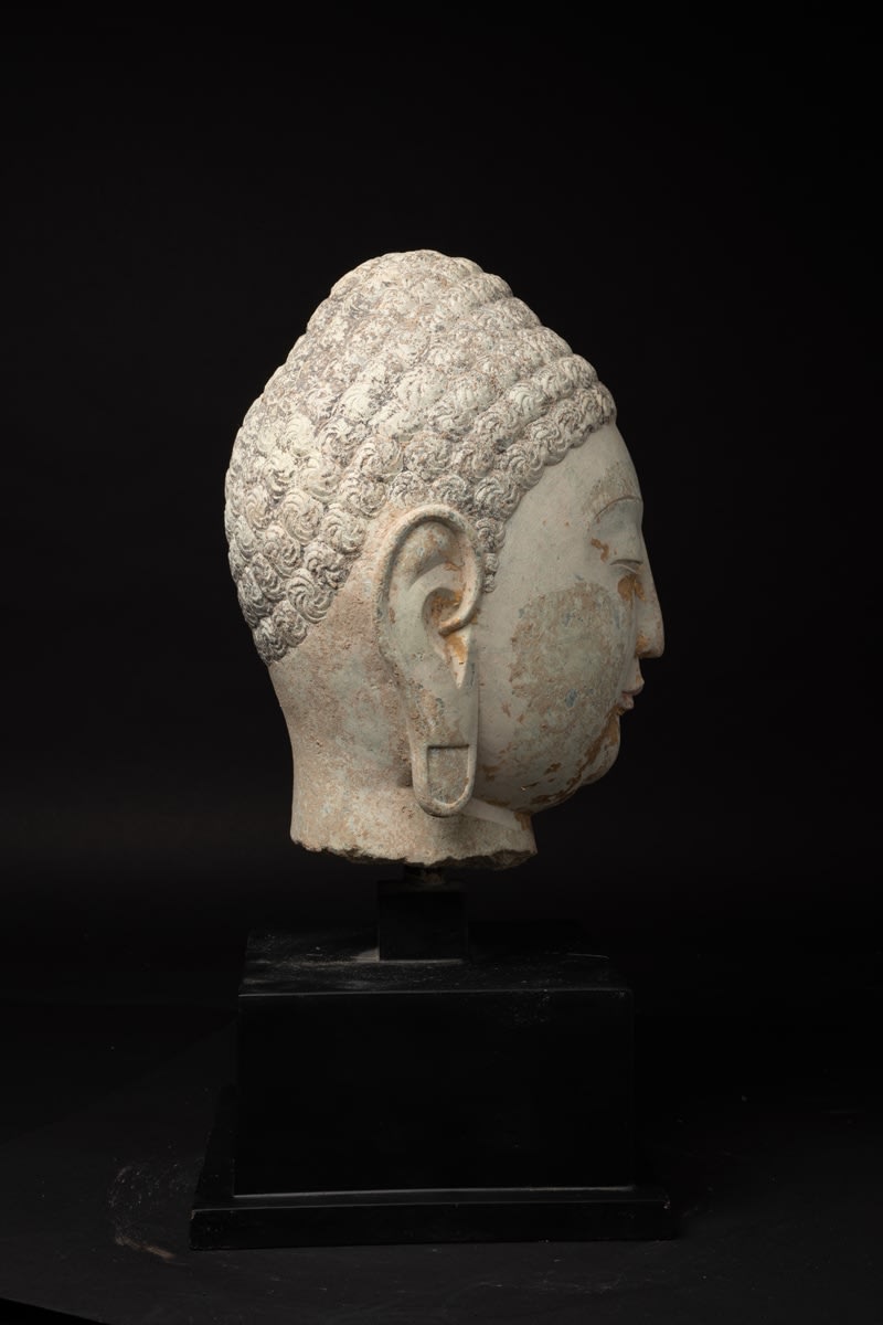 Northern Dynasties Stone Head of a Buddha, 386 CE - 577 CE