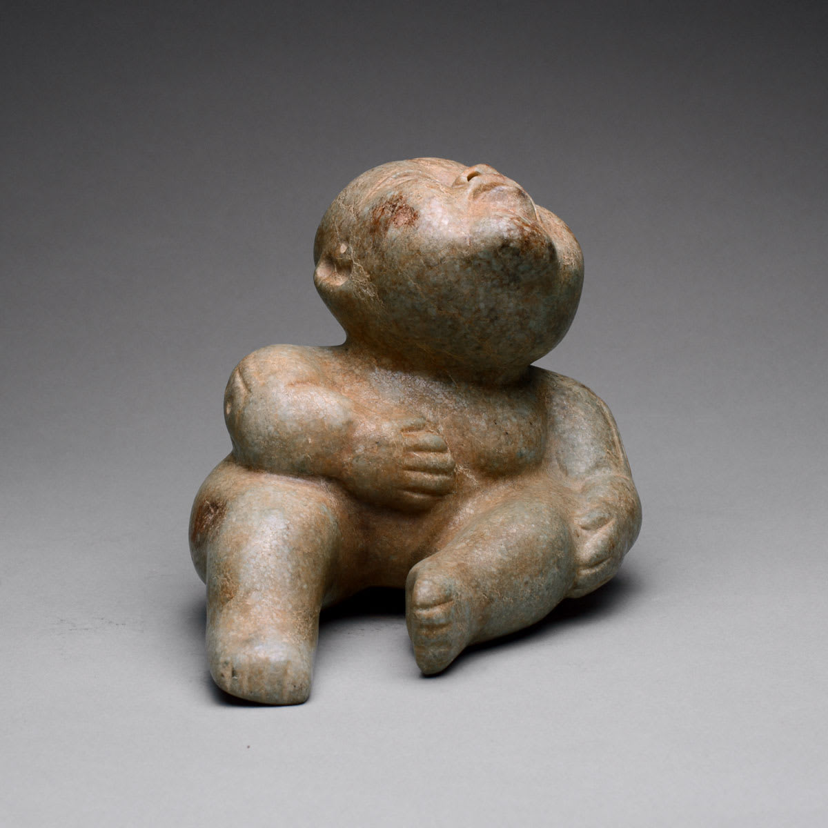 Olmec Jade Seated Figure, 900 BCE - 600 BCE