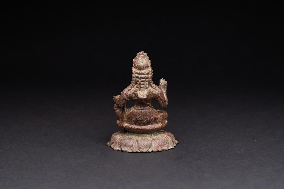 Gandharan Silver-Inlaid Bronze Figure of the Bodhisattva Avalokitesvara, 6th Century CE - 8th Century CE