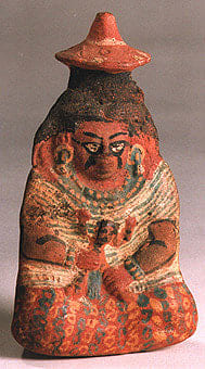 Mayan Whistle in the Form of a Seated Woman, 600 CE - 900 CE