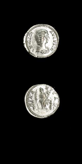 Silver Denarius of Empress Julia Domna, 196 CE - 211 CE