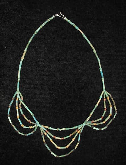 Necklace Of Egyptian New Kingdom Faience Beads, 1600 BCE - 1100 BCE