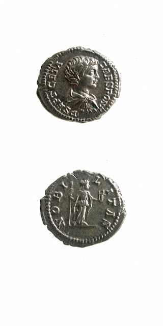 Silver Denarius of Geta Struck While Caesar, 199 CE - 202 CE