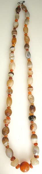 Carnelian and Agate Bead Necklace, 3300 BCE - 300 CE
