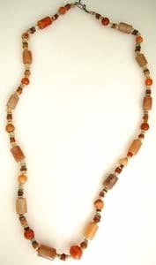 Carnelian, Agate And Egyptian Faience Necklace, 3300 BCE - 600 CE