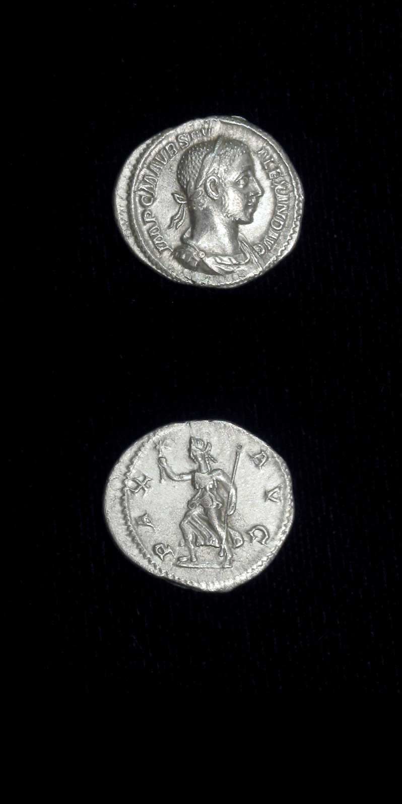 Silver Denarius of Emperor Severus Alexander, 222 CE - 228 CE