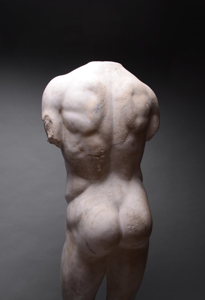 Roman Marble Torso of a Nude Male, 100 BCE - 200 CE