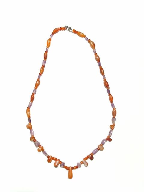 Carnelian and Amethyst Bead Necklace, 1900 BCE - 600 CE