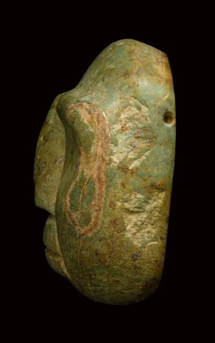 Mezcala Greenstone Face Panel, 300 BCE - 300 CE