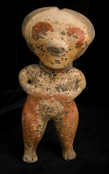 Chinesco Style (Type C) Nayarit Terracotta Sculpture of a Standing Man, 300 BCE - 300 CE