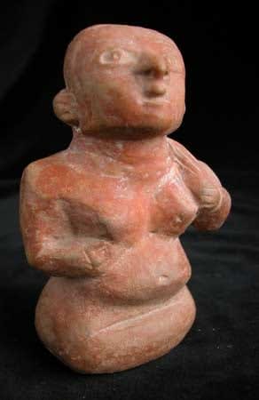 Mayan Sculpture of a Seated Woman, 500 CE - 900 CE