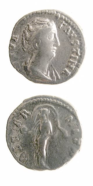Silver Denarius of Empress Faustina Senior Issued Posthumously, 141 CE - 161 CE