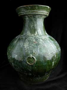 Eastern Han Green-Glazed Terracotta Hu, 25 CE - 220 CE