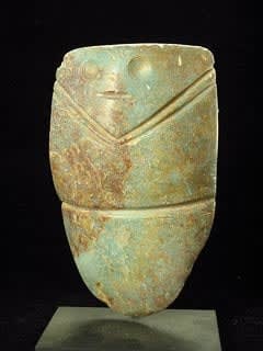 Pre-Columbian / Mezcala Ceremonial Stone Human Effigy Axe, 300 BCE - 300 CE