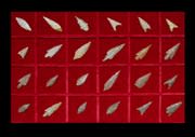 Set of Twenty-Four Neolithic Flint Arrowheads, 6000 BCE - 4000 BCE