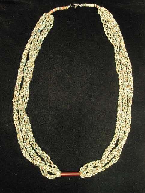 Egyptian Faience And Carnelian Bead Necklace, 1900 BCE - 1300 BCE