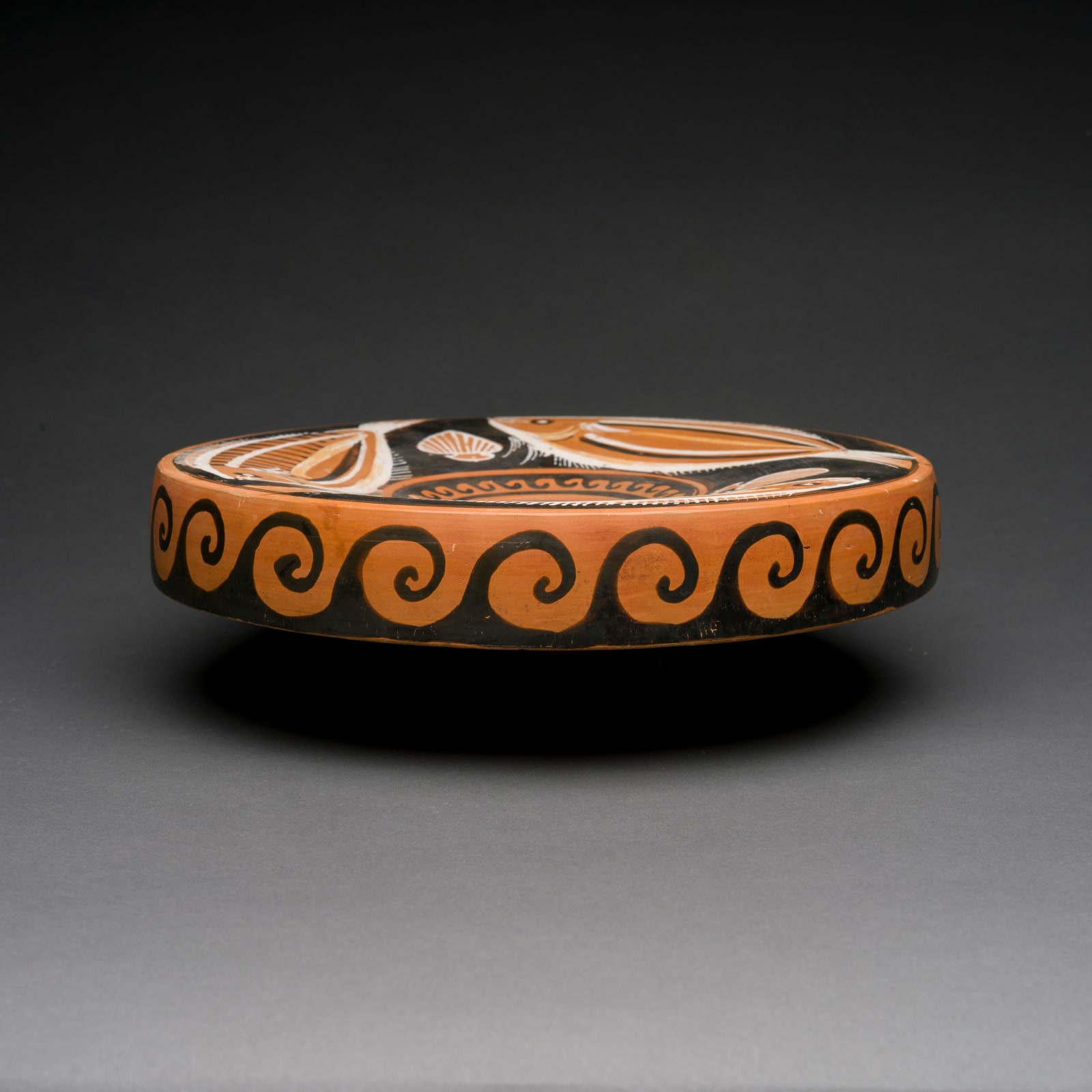 Apulian Red -Figured Fish Plate, 400 BCE - 300 BCE
